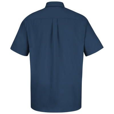 Men's Short Sleeve Cotton Contrast Dress Shirt